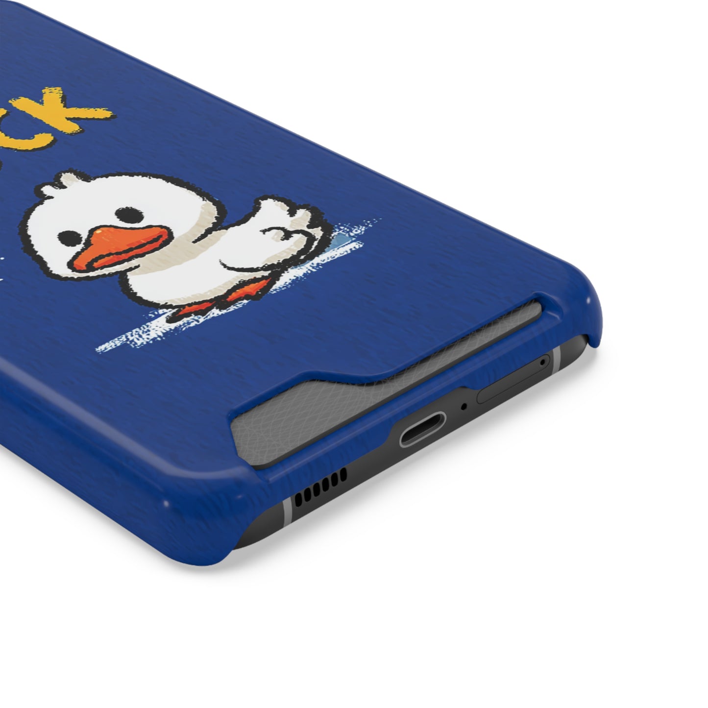 Cute Duck Phone Case with Card Holder | Stylish Cell Accessory for Animal Lovers, Gifts for Kids, Birthday, Everyday Use
