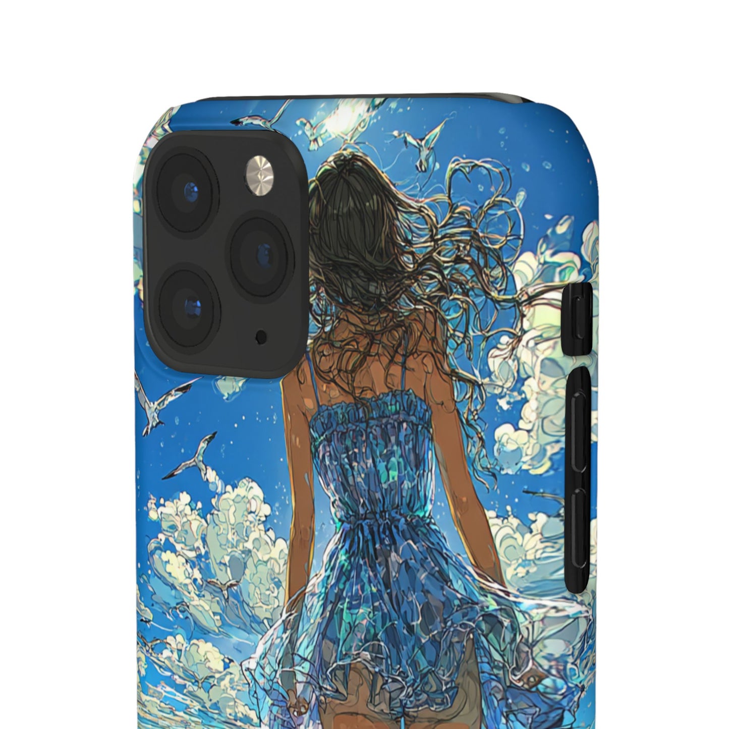Summer Breeze Snap Case, Ocean Art Phone Cover, Beach Vibes Cell Case, Gift for Her, Custom Phone Accessory