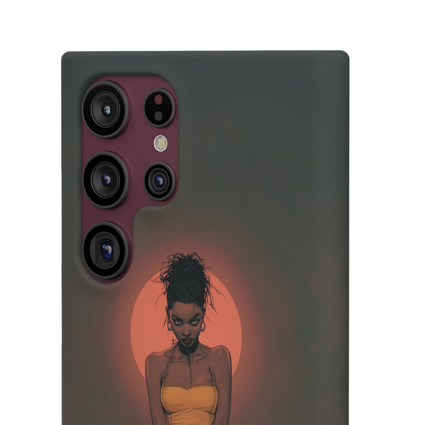 Creepy Vampire Girl Snap Case, Halloween Style iPhone Samsung Cover, Spooky Gothic Phone Accessories, Scary Horror Character Device