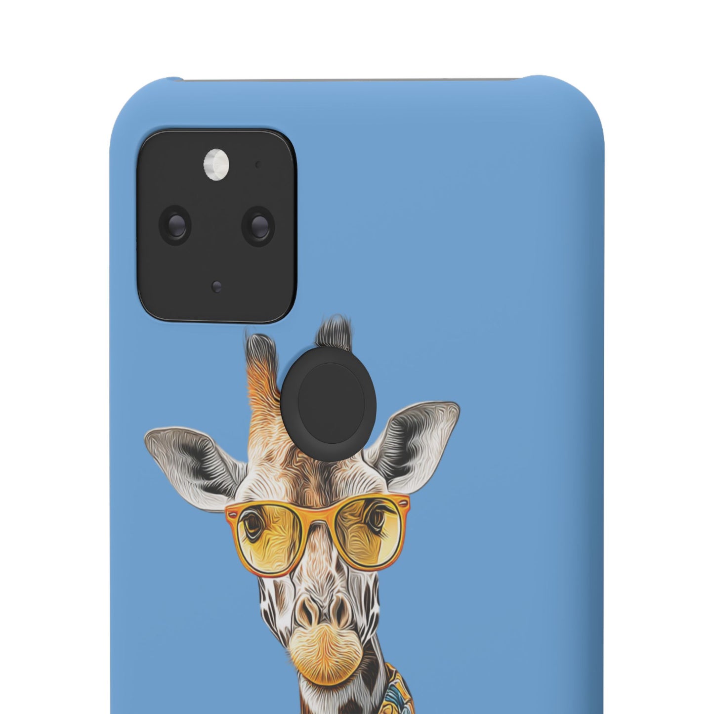 Giraffe Blue Snap Case Phone Cover for Animal Lover Iphone and Samsung models