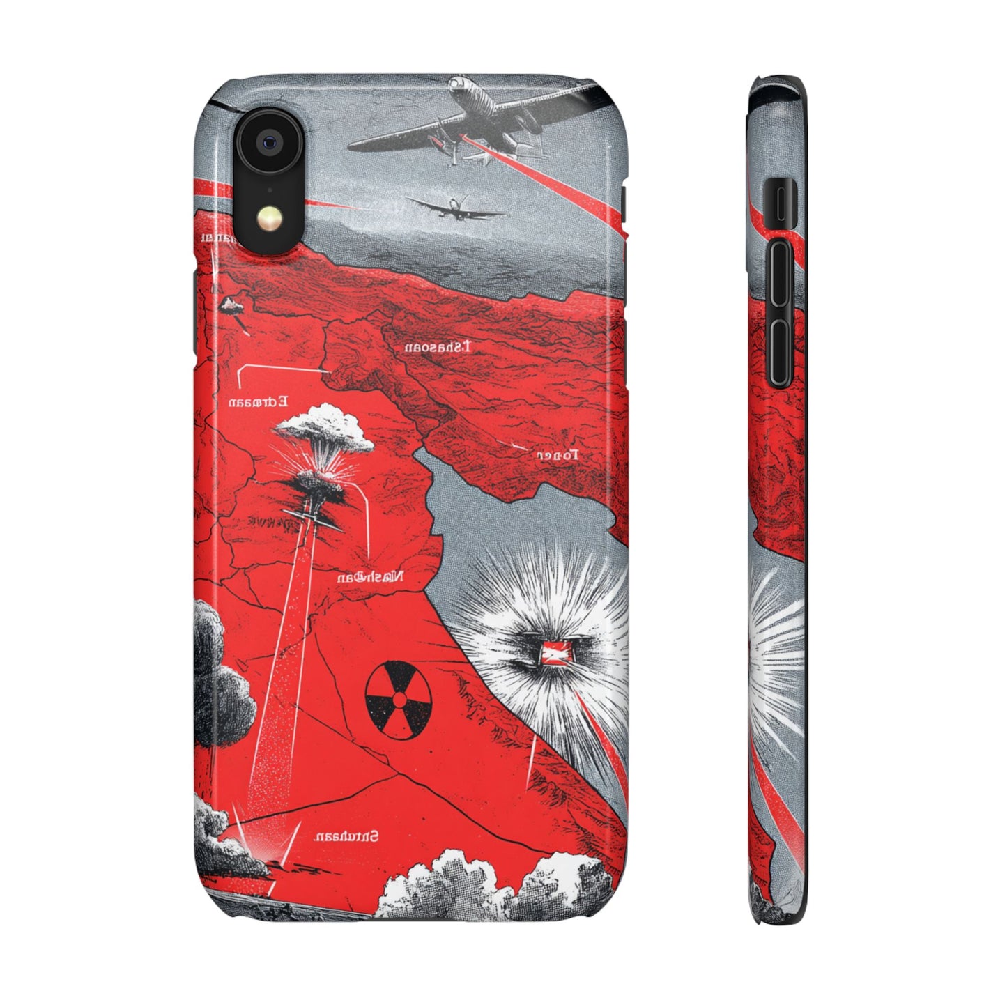 Bold Graphic Snap Case with Dramatic Design, Unique Phone Cover, Artistic Protection for iPhone, Trendy Gadget Gift, Edgy Tech Accessory