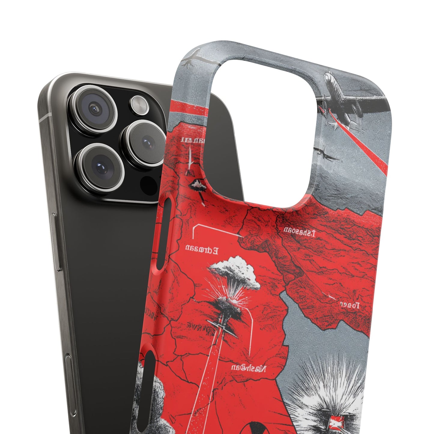 Bold Graphic Snap Case with Dramatic Design, Unique Phone Cover, Artistic Protection for iPhone, Trendy Gadget Gift, Edgy Tech Accessory
