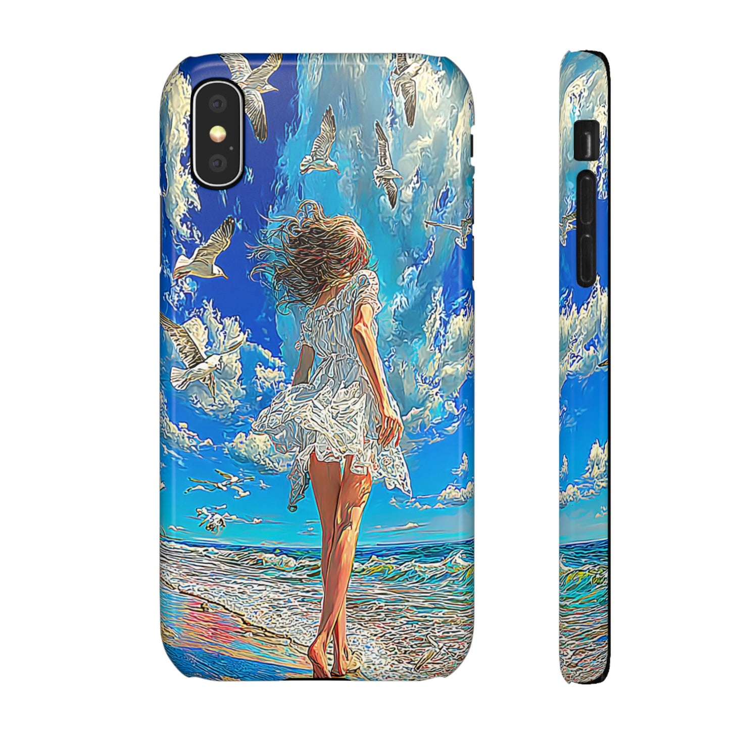 Dreamy Seaside Snap Case, Ocean Waves Phone Cover, Summer Vibe Gift, Cute Aesthetic Accessory, Beach Lover Case