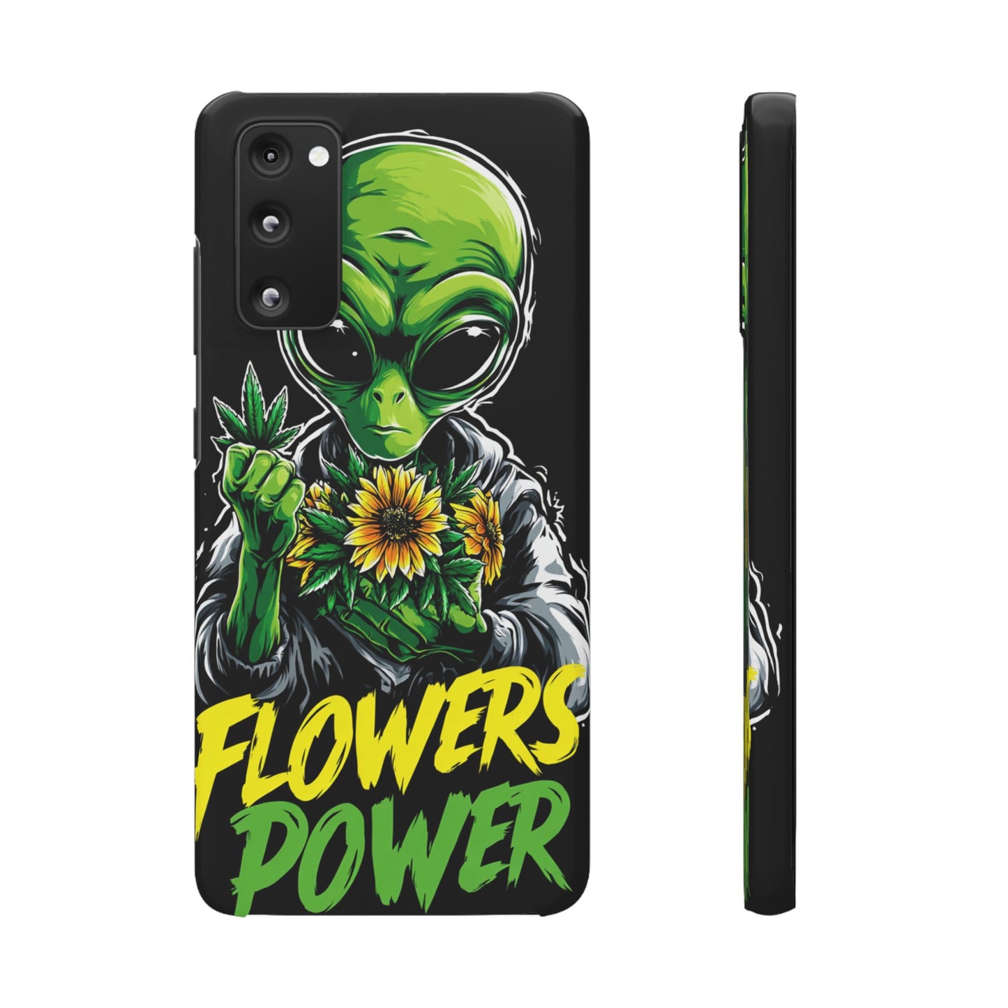 Alien Floral Snap Cases, Fun Phone Case, Gifts for Sci-Fi Lovers, Cute Alien Decor, Unique Tech Accessories
