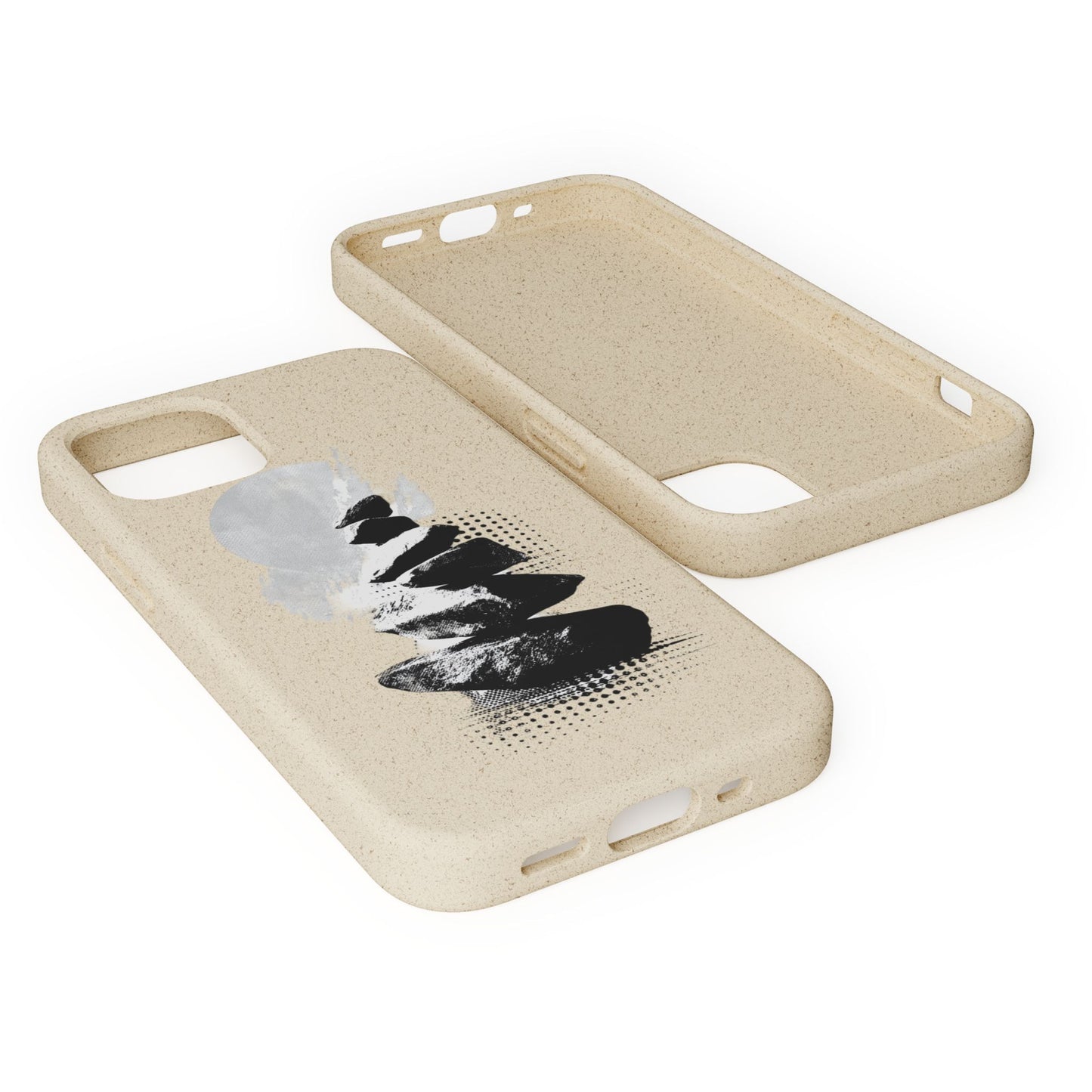 Biodegradable Plastic Free Phone Case Minimalistic Cairn Design Suitable For Iphones And Samsungs