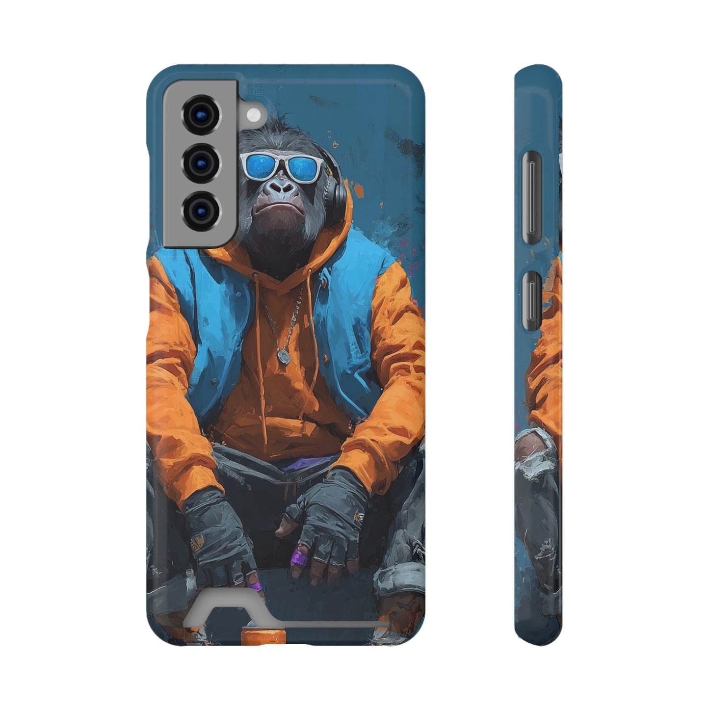 Trendy Phone Case with Card Holder, Stylish Smartphone Protector, Unique Gift for Teens, Graphic Phone Cover, Cool Accessories