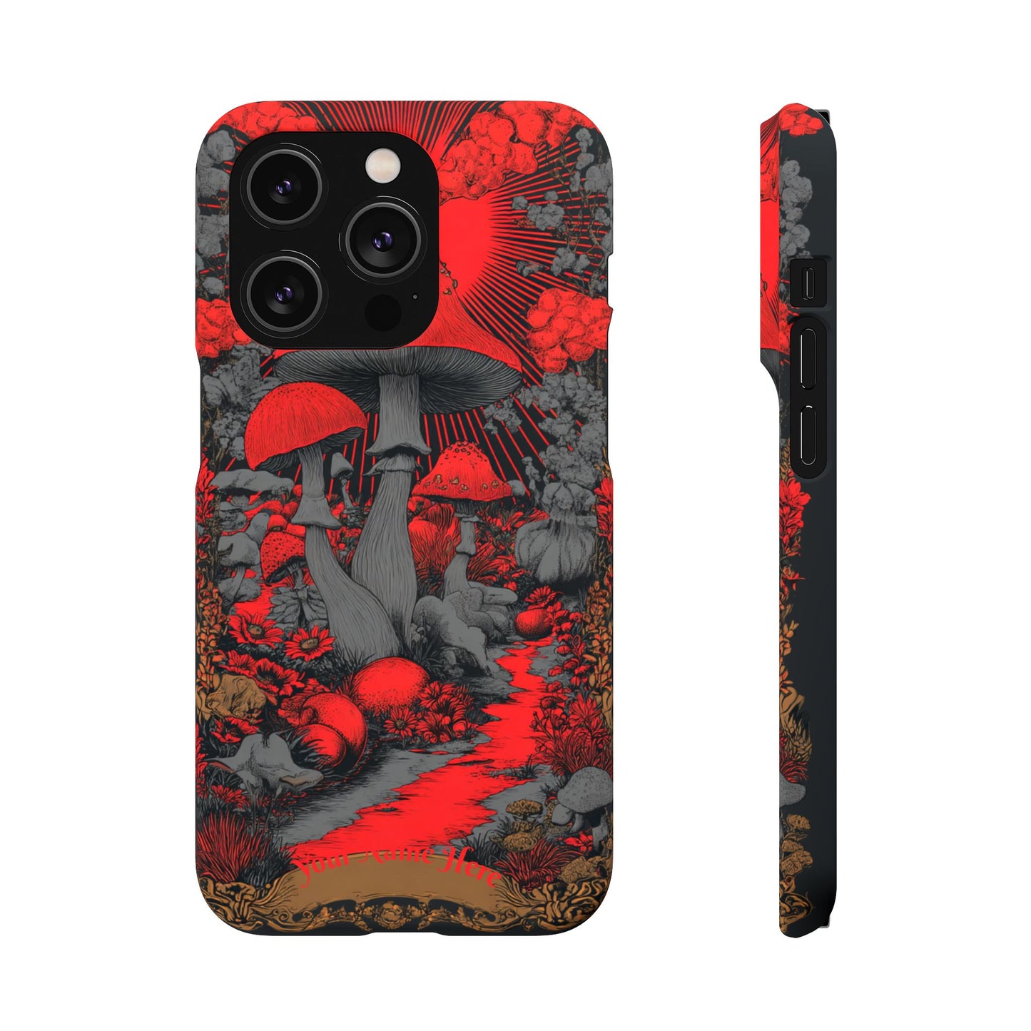 Fantasy Mushroom Snap Case Custom Phone Cover for iPhone and Samsung Mate and Glossy Avvialable