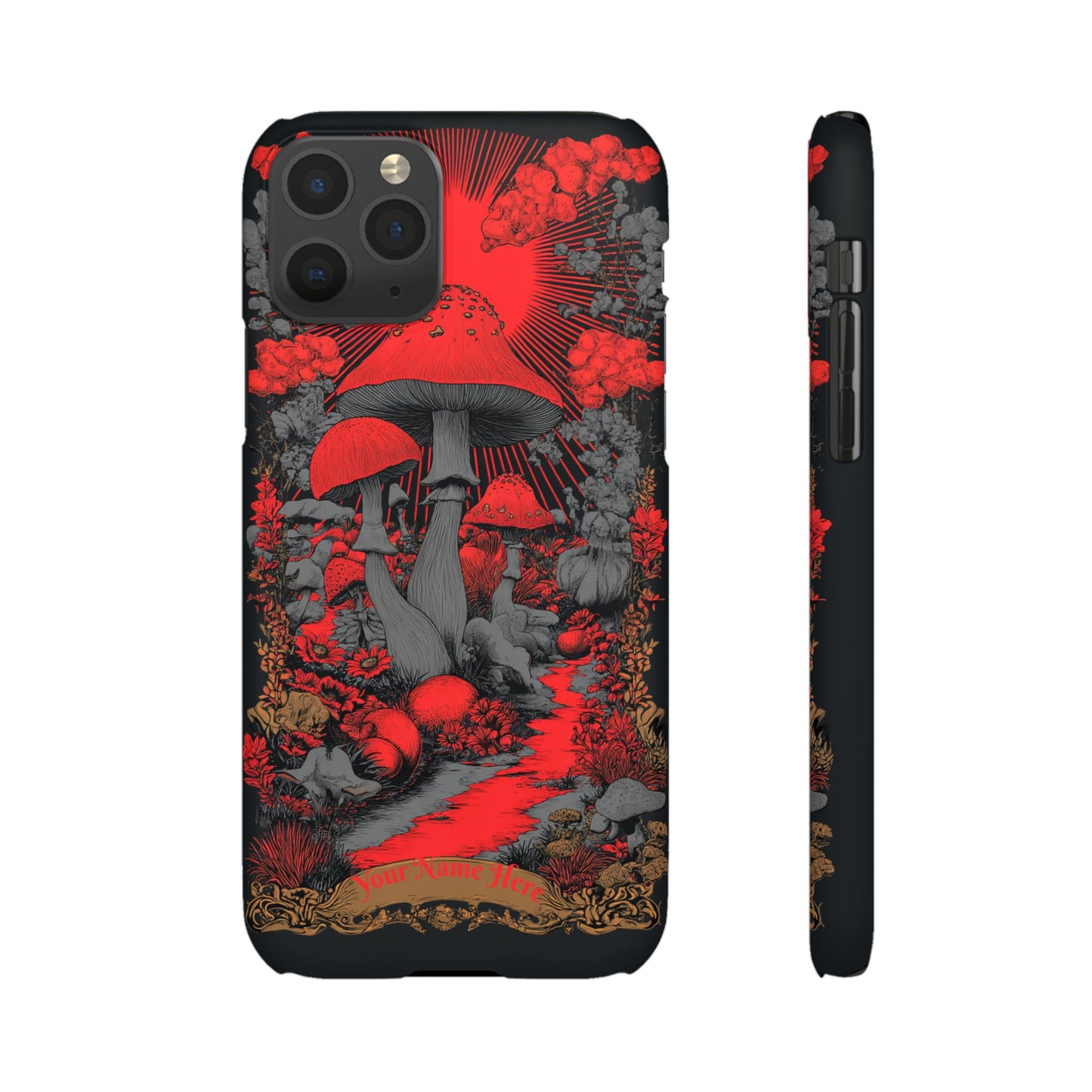 Fantasy Mushroom Snap Case Custom Phone Cover for iPhone and Samsung Mate and Glossy Avvialable
