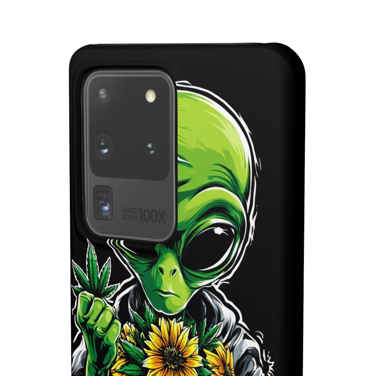 Alien Floral Snap Cases, Fun Phone Case, Gifts for Sci-Fi Lovers, Cute Alien Decor, Unique Tech Accessories