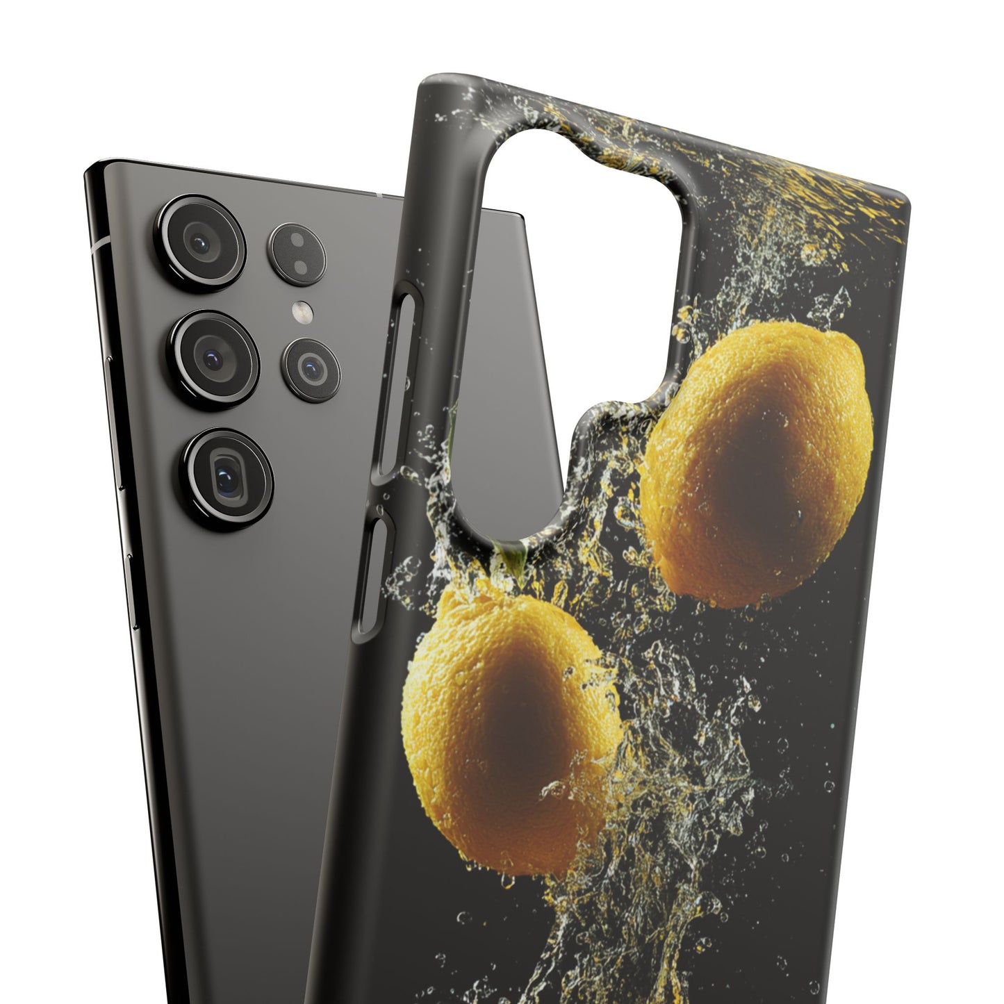 Lemon Splash Phone Case - Vibrant Snap Case, Fruit Lover Gift, Summer Vibes, Kitchen Decor, Unique Phone Accessories