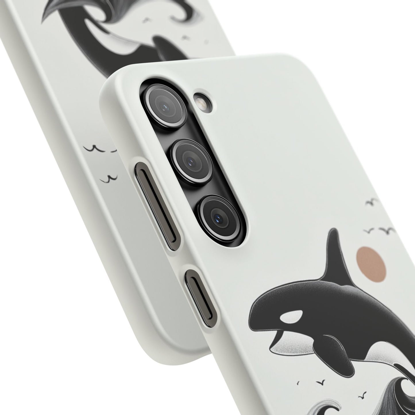 Whale Splash Phone Case | Ocean Lover Gift, Marine Art, Snap Cases, Cute Whale Design, Custom Phone Accessories