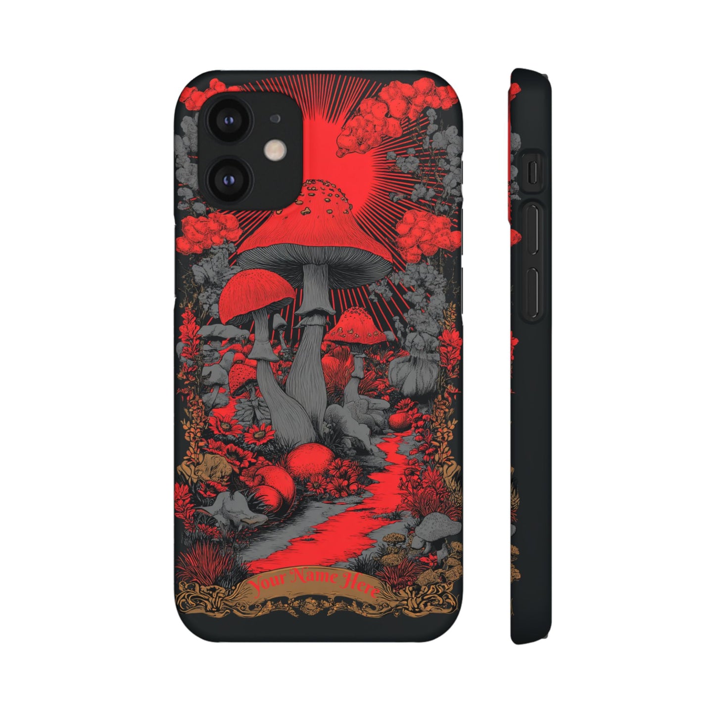 Fantasy Mushroom Snap Case Custom Phone Cover for iPhone and Samsung Mate and Glossy Avvialable