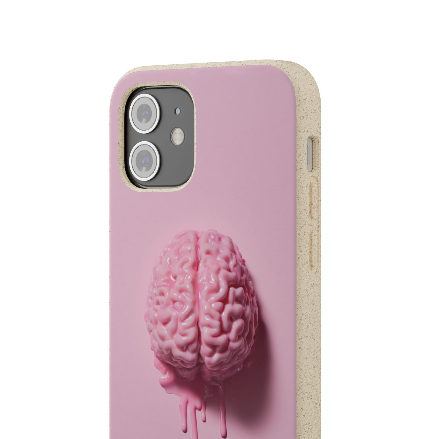 Eco-Friendly Brain Design Phone Case, Biodegradable Phone Cover, Unique Gift for Tech Lovers, Sustainable Accessory, Cute Phone Case
