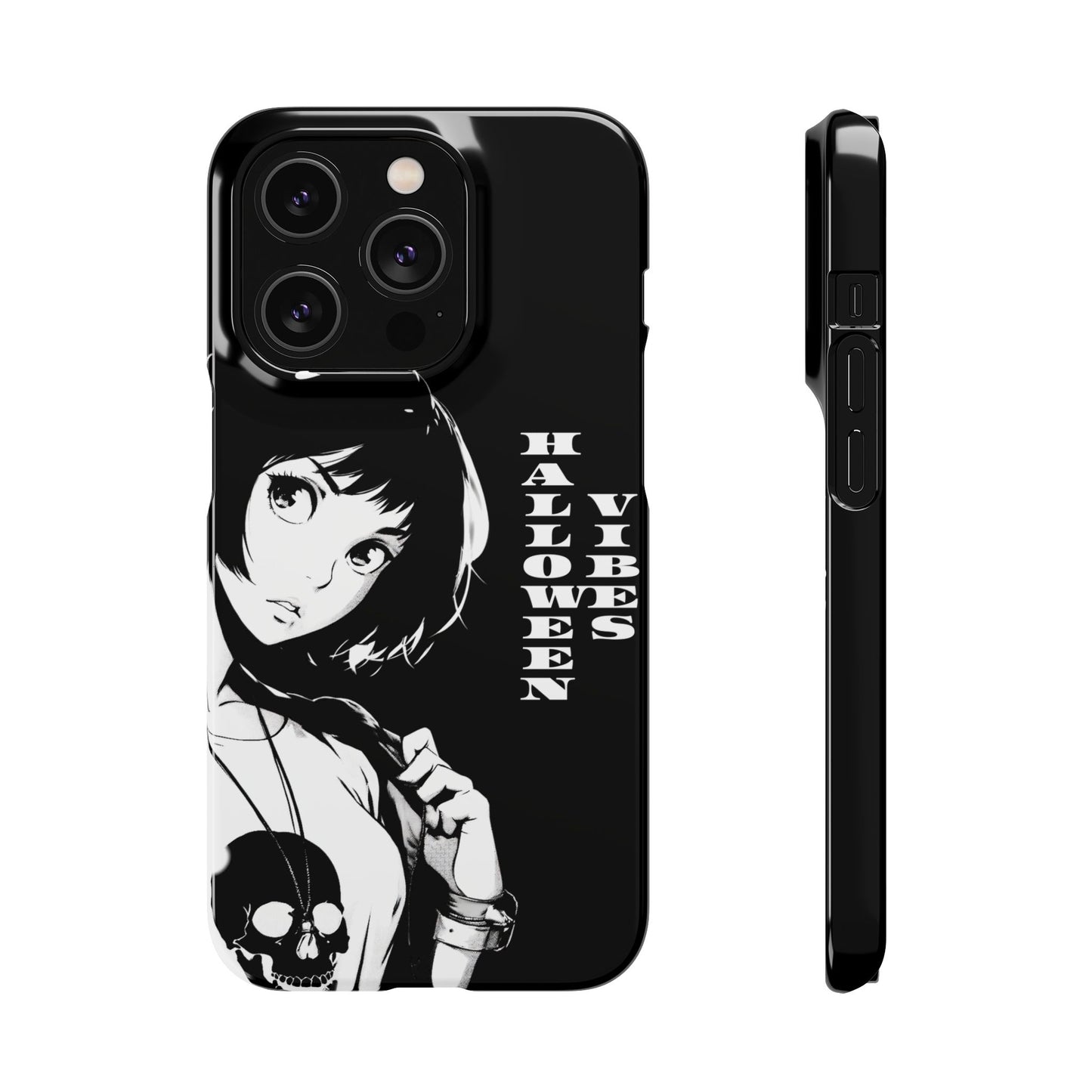 Halloween Vibes Snap Case Black and White Protective Phone Cover for iPhone and Samsung