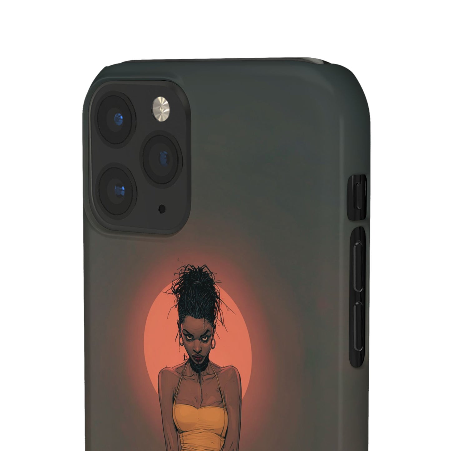 Creepy Vampire Girl Snap Case, Halloween Style iPhone Samsung Cover, Spooky Gothic Phone Accessories, Scary Horror Character Device