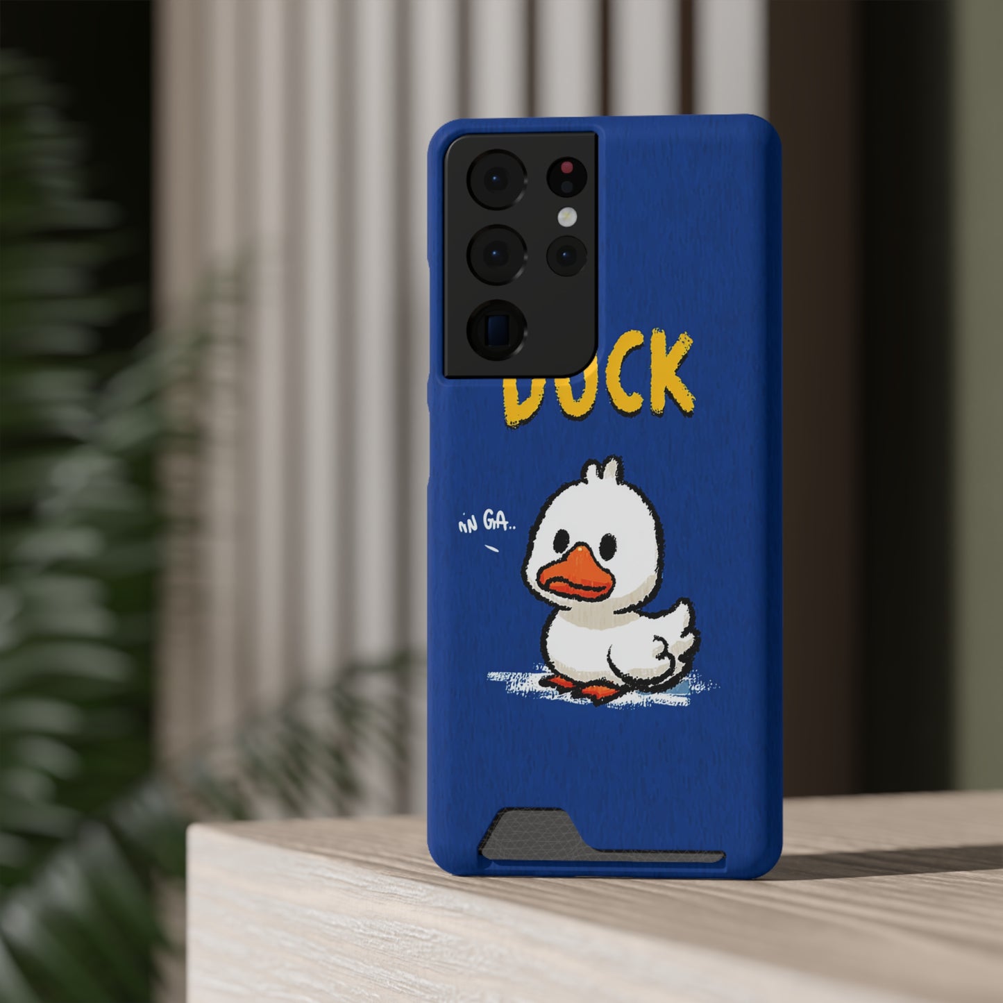 Cute Duck Phone Case with Card Holder | Stylish Cell Accessory for Animal Lovers, Gifts for Kids, Birthday, Everyday Use