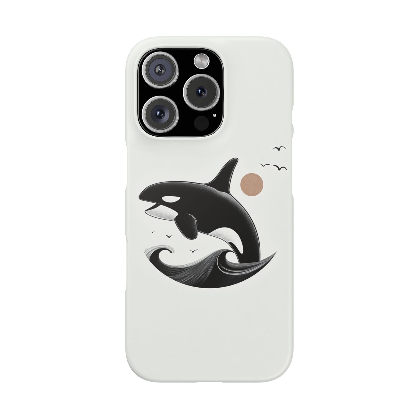 Whale Splash Phone Case | Ocean Lover Gift, Marine Art, Snap Cases, Cute Whale Design, Custom Phone Accessories