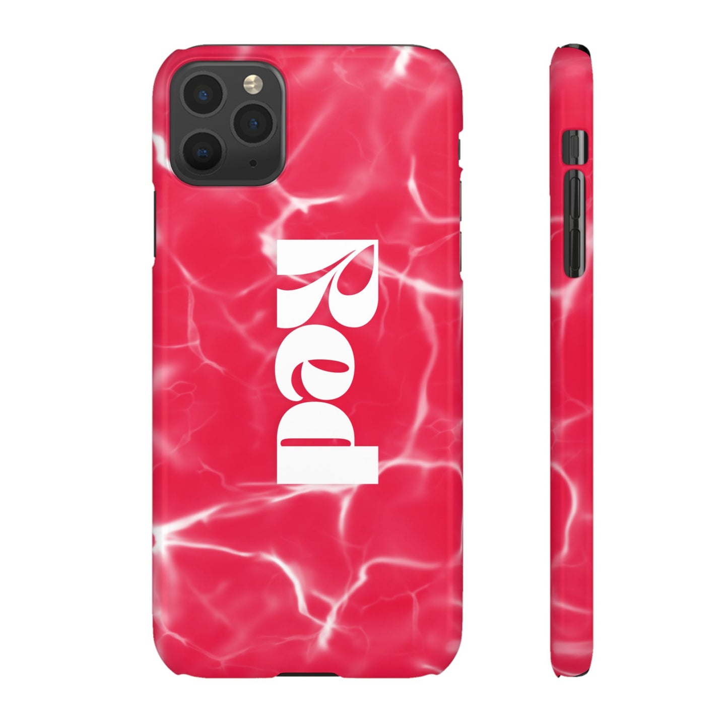 Vibrant Red Snap Case for iPhone, Trendy Phone Cover, Gift for Her, Summer Accessory, Stylish Tech Protection