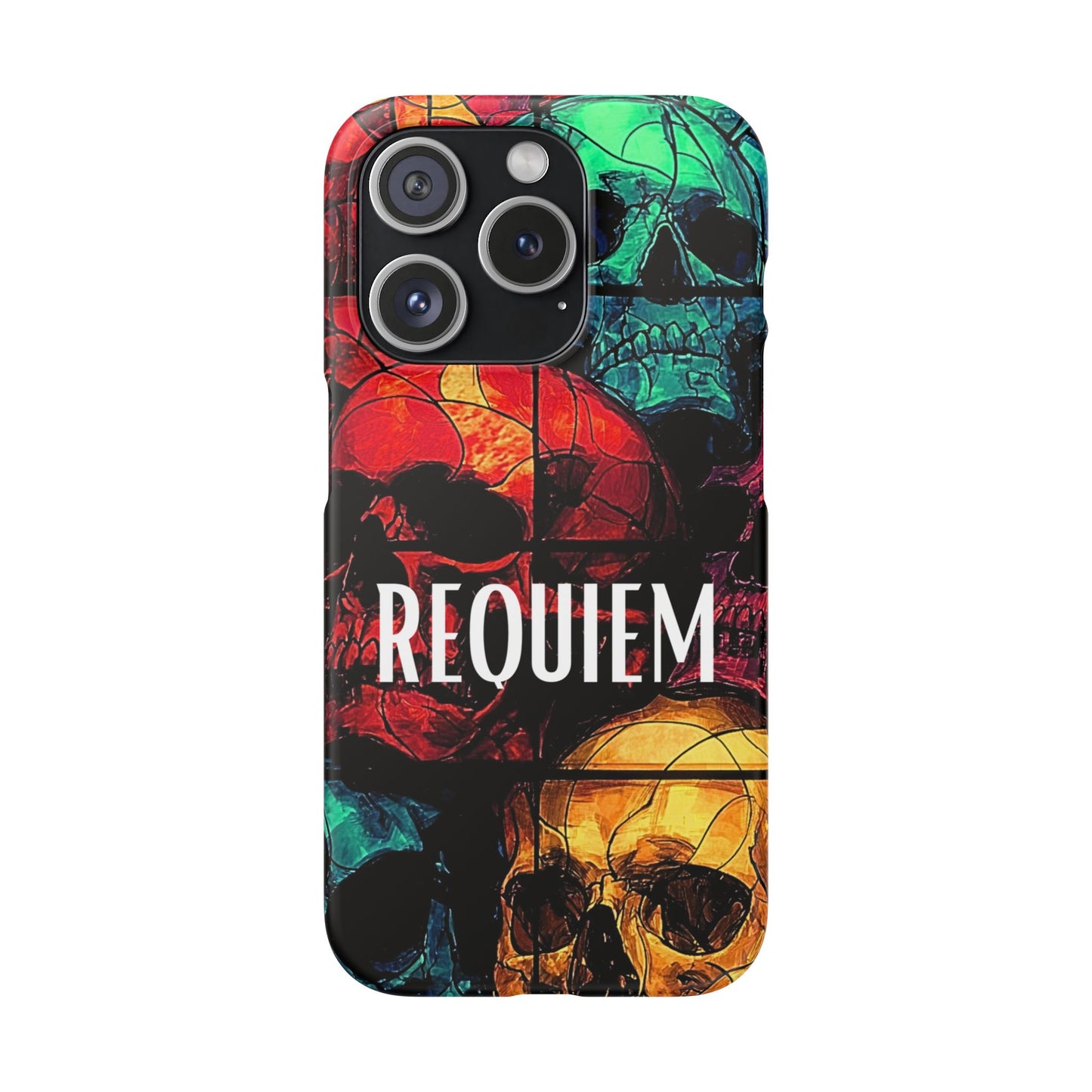Halloween Custom Requiem Skull Snap Case Phone Cover for iPhone and Samsung