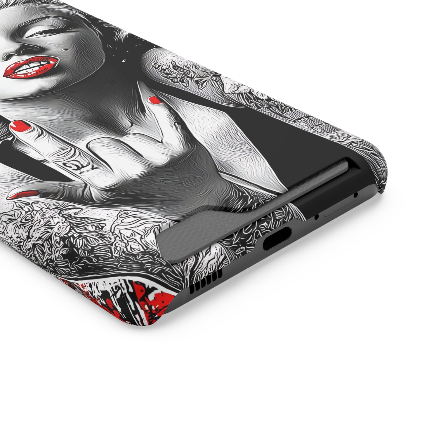 Bold Marilyn Monroe Phone Case with Card Holder, Stylish Phone Cover, Unique Gift for Her, Pop Culture Accessory, Modern Art Decor