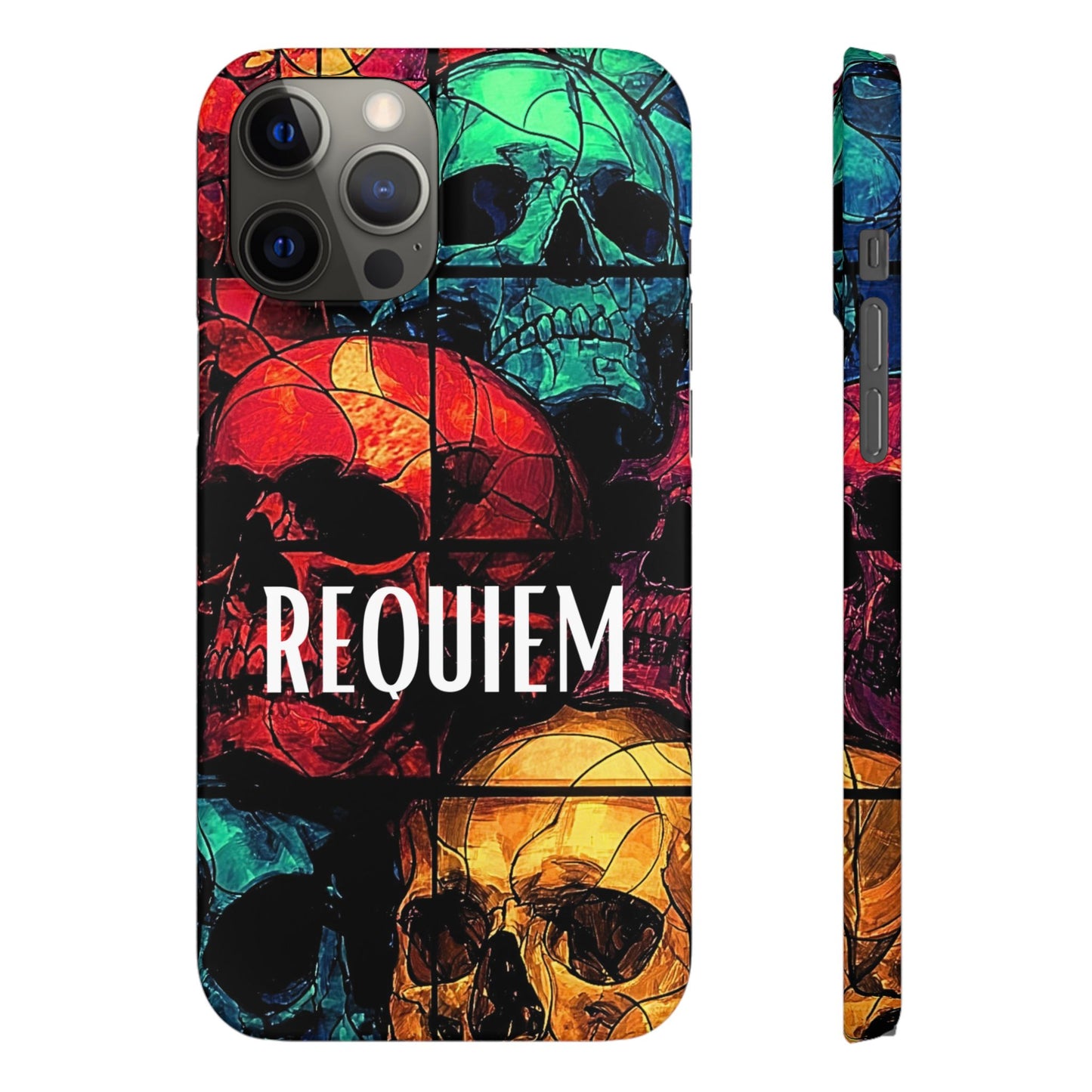 Halloween Custom Requiem Skull Snap Case Phone Cover for iPhone and Samsung