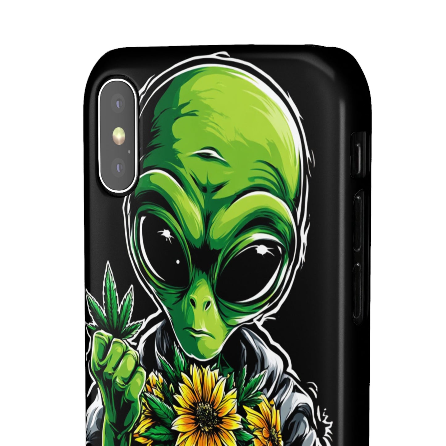 Alien Floral Snap Cases, Fun Phone Case, Gifts for Sci-Fi Lovers, Cute Alien Decor, Unique Tech Accessories
