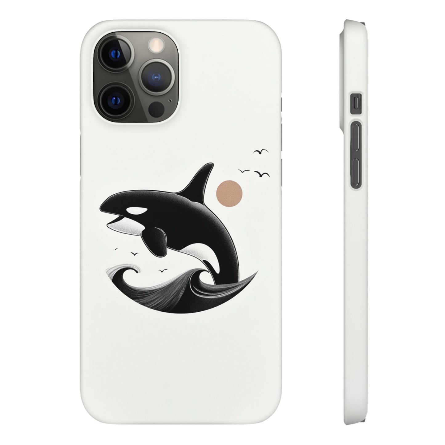 Whale Splash Phone Case | Ocean Lover Gift, Marine Art, Snap Cases, Cute Whale Design, Custom Phone Accessories