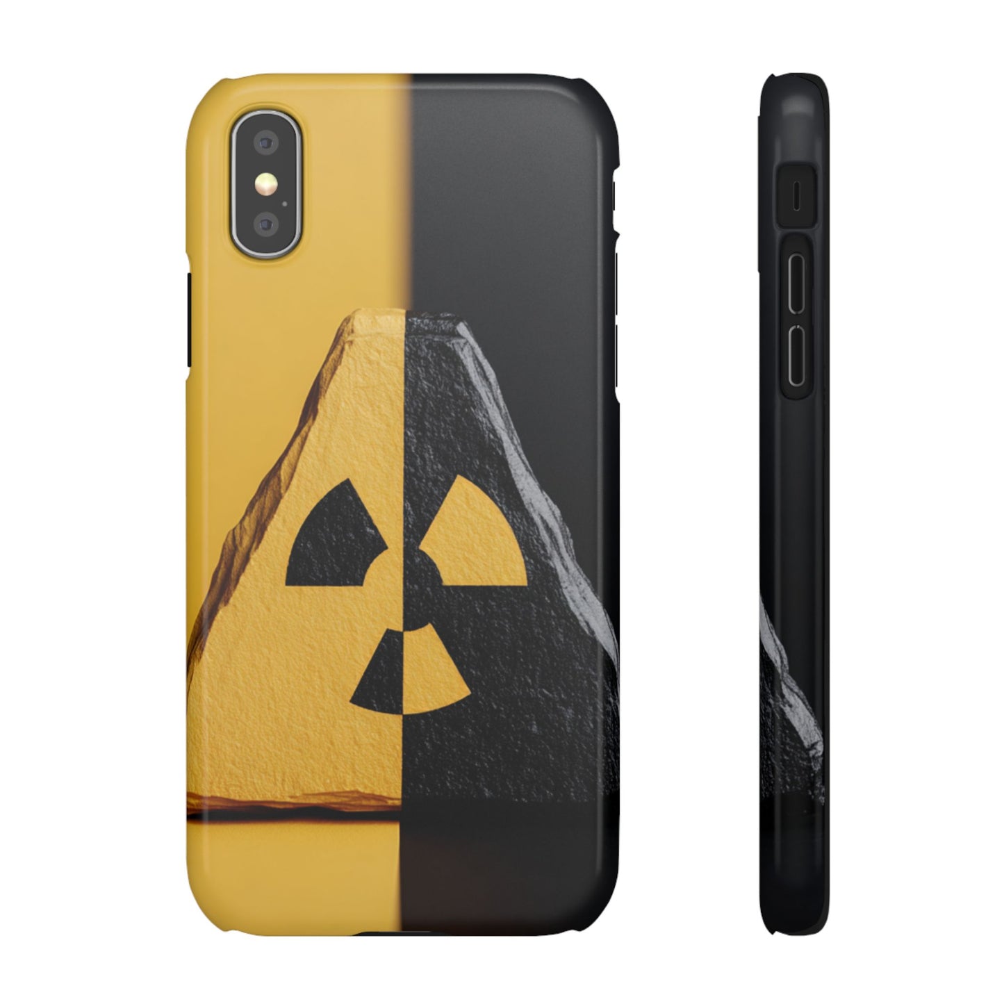 Bold Graphic Snap Case, Radiation Symbol Phone Cover, Trendy Phone Accessory, Unique Gift for Tech Lovers, Stylish Mobile Case