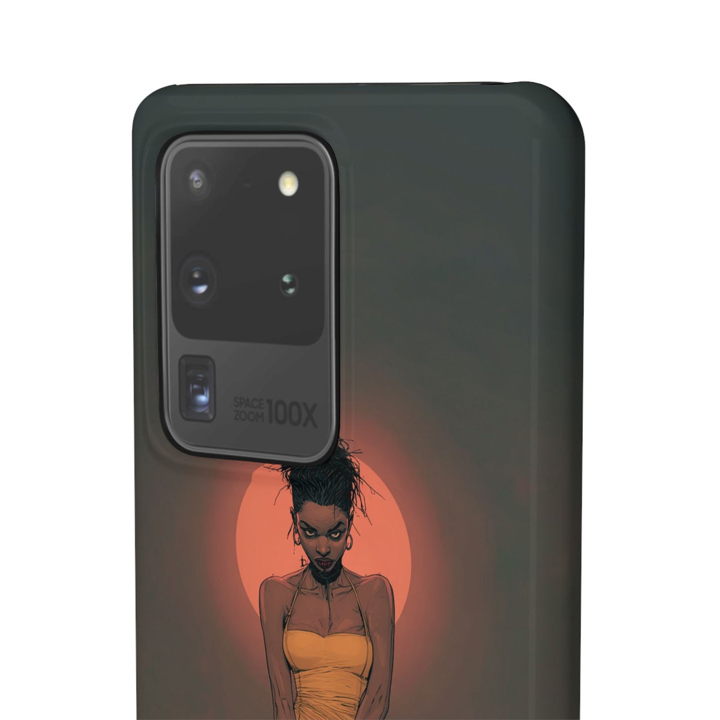 Creepy Vampire Girl Snap Case, Halloween Style iPhone Samsung Cover, Spooky Gothic Phone Accessories, Scary Horror Character Device