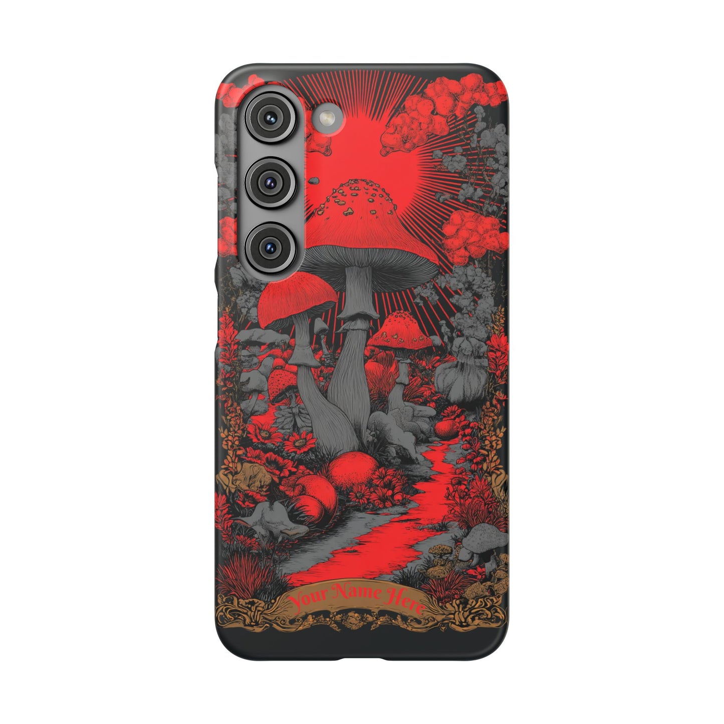 Fantasy Mushroom Snap Case Custom Phone Cover for iPhone and Samsung Mate and Glossy Avvialable