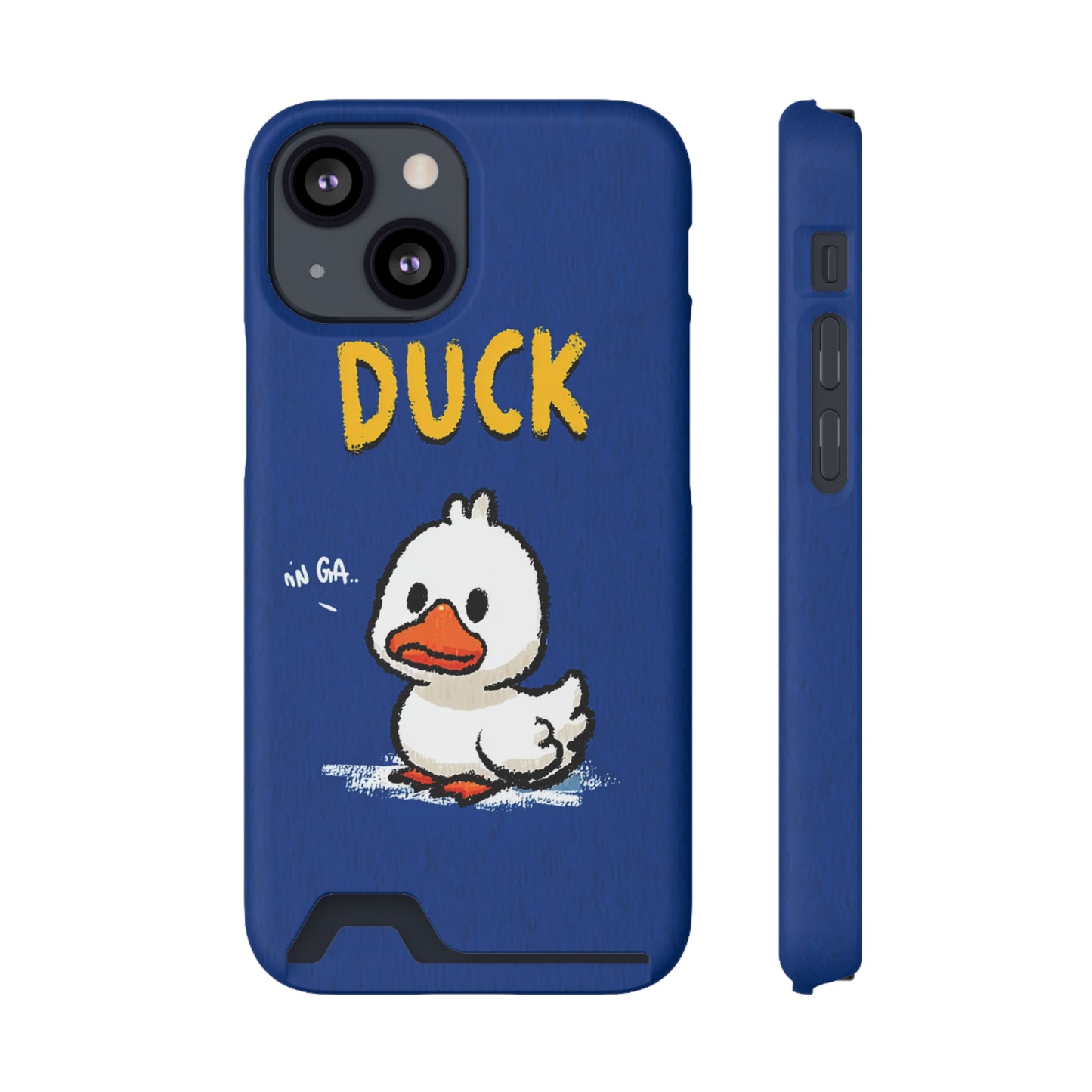Cute Duck Phone Case with Card Holder | Stylish Cell Accessory for Animal Lovers, Gifts for Kids, Birthday, Everyday Use