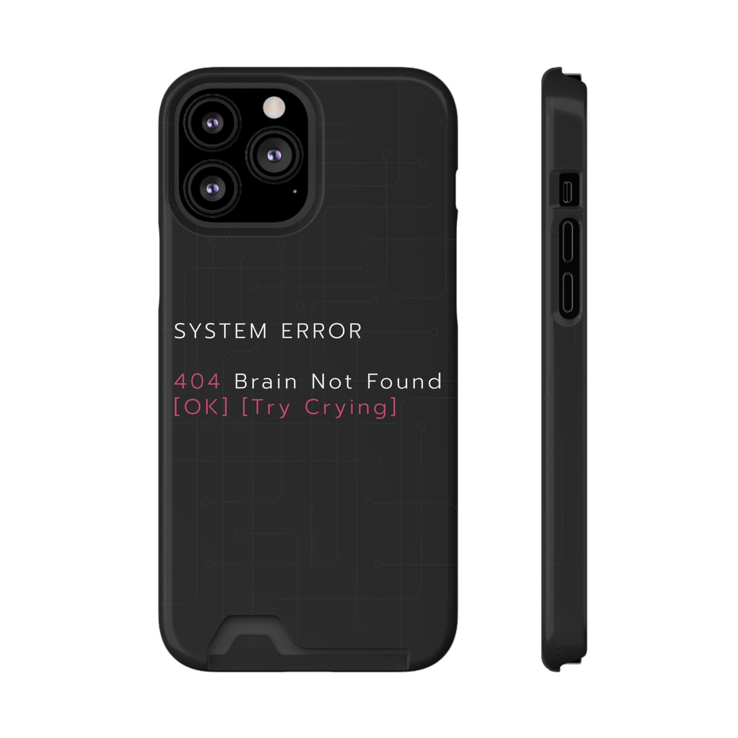 Techy Phone Case with Card Holder, Trendy Gadget Accessory, Cool Gift for Tech Lovers, Phone Protection, Modern Design for Everyday Use