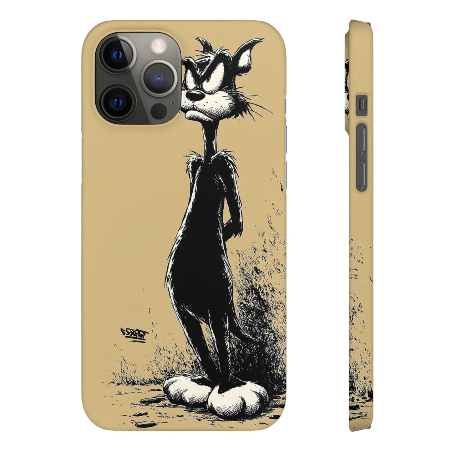 Whimsical Cartoon Snap Case, Fun Phone Cover, Unique Gift for Cat Lovers, Vibrant Art Case, Ideal for Birthdays