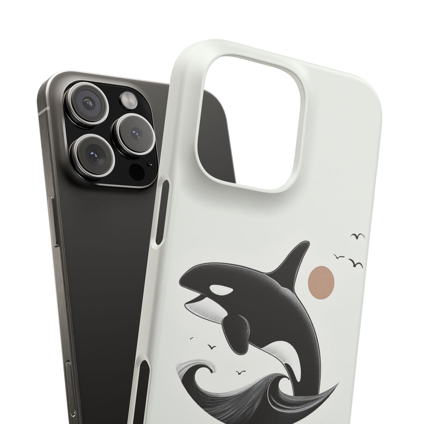 Whale Splash Phone Case | Ocean Lover Gift, Marine Art, Snap Cases, Cute Whale Design, Custom Phone Accessories