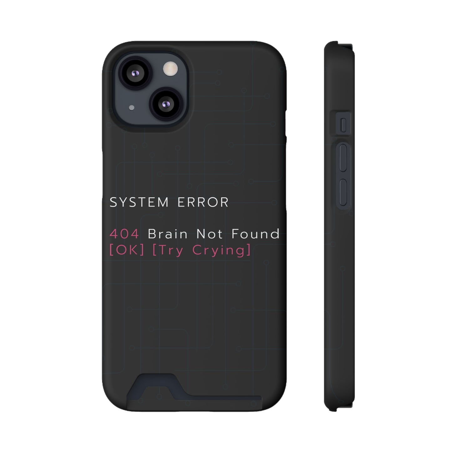 Techy Phone Case with Card Holder, Trendy Gadget Accessory, Cool Gift for Tech Lovers, Phone Protection, Modern Design for Everyday Use