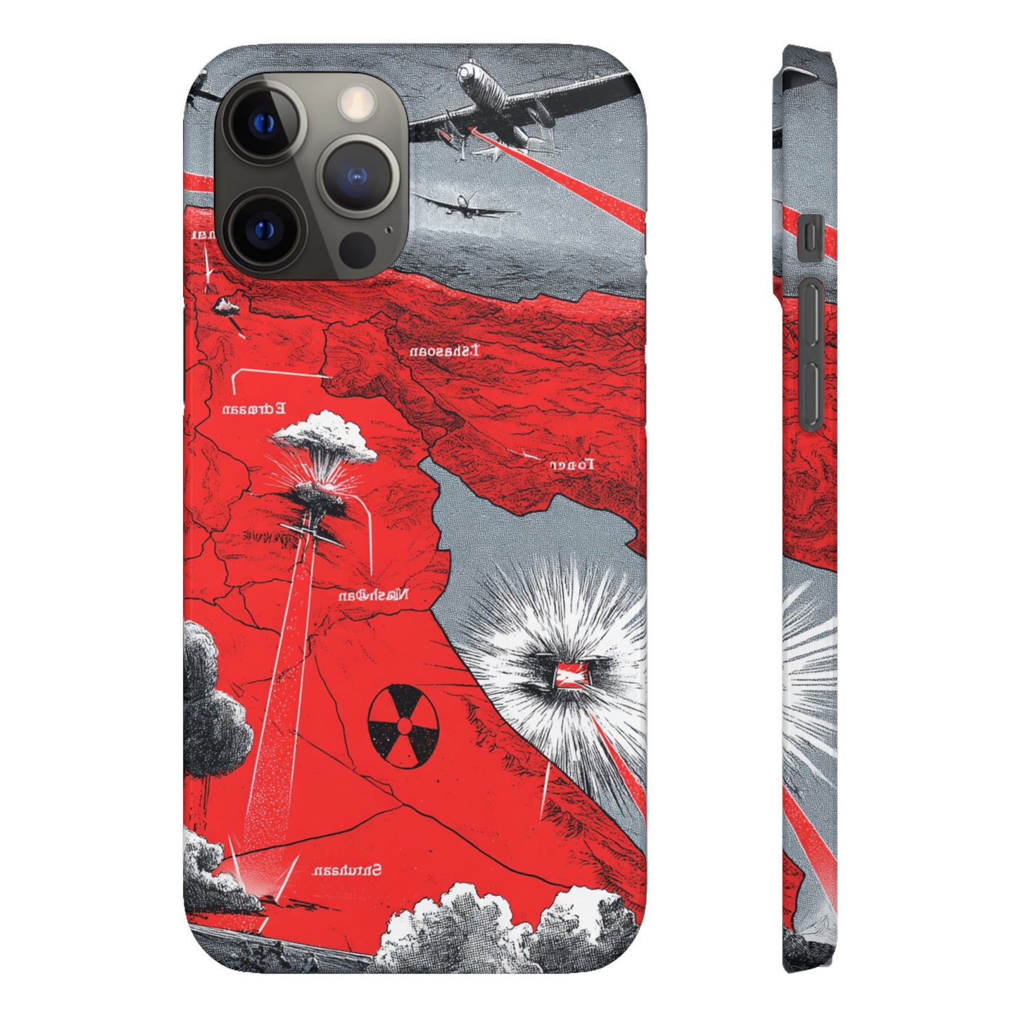 Bold Graphic Snap Case with Dramatic Design, Unique Phone Cover, Artistic Protection for iPhone, Trendy Gadget Gift, Edgy Tech Accessory