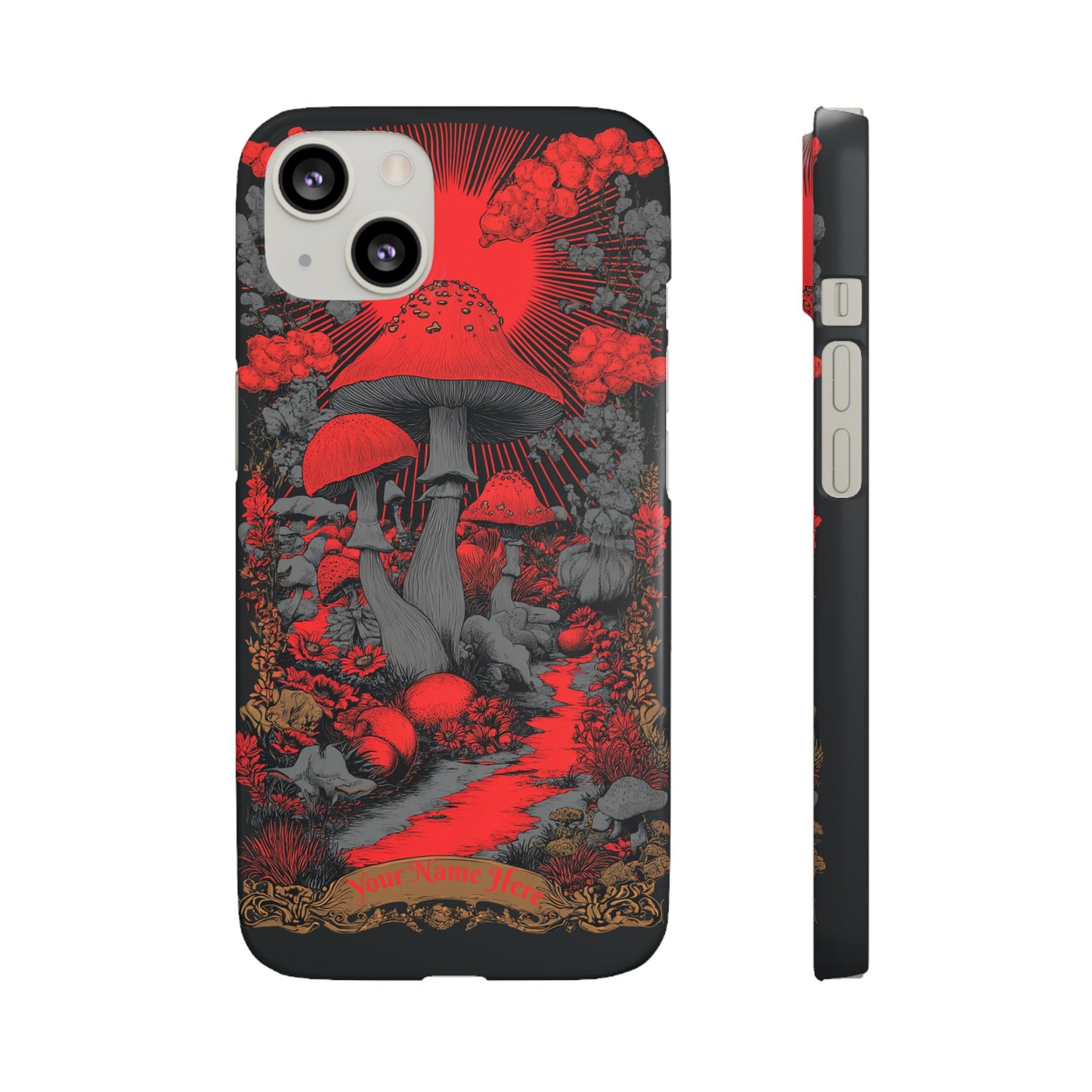Fantasy Mushroom Snap Case Custom Phone Cover for iPhone and Samsung Mate and Glossy Avvialable