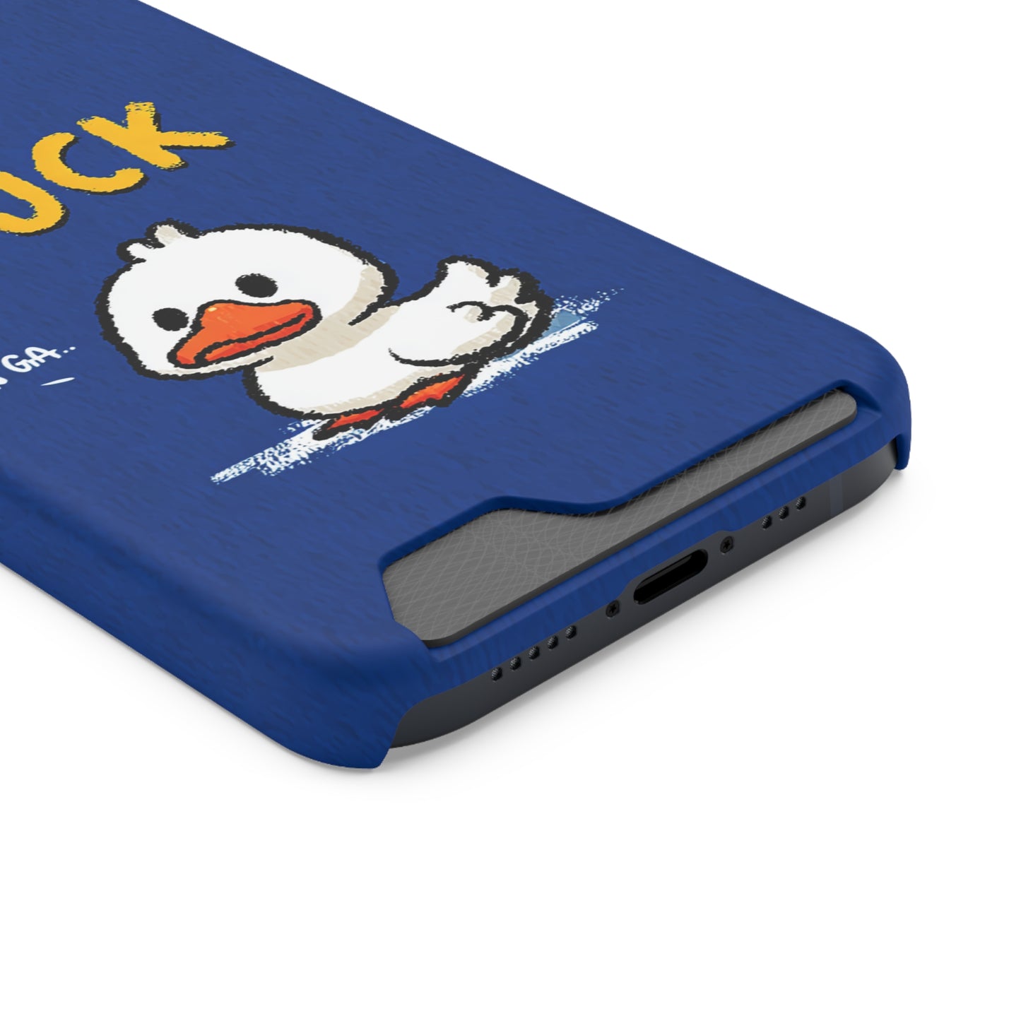 Cute Duck Phone Case with Card Holder | Stylish Cell Accessory for Animal Lovers, Gifts for Kids, Birthday, Everyday Use