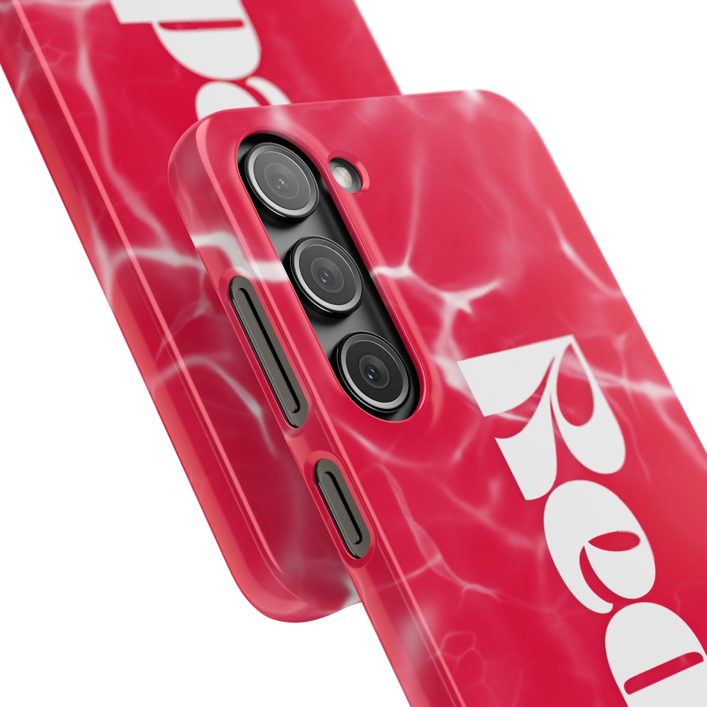 Vibrant Red Snap Case for iPhone, Trendy Phone Cover, Gift for Her, Summer Accessory, Stylish Tech Protection