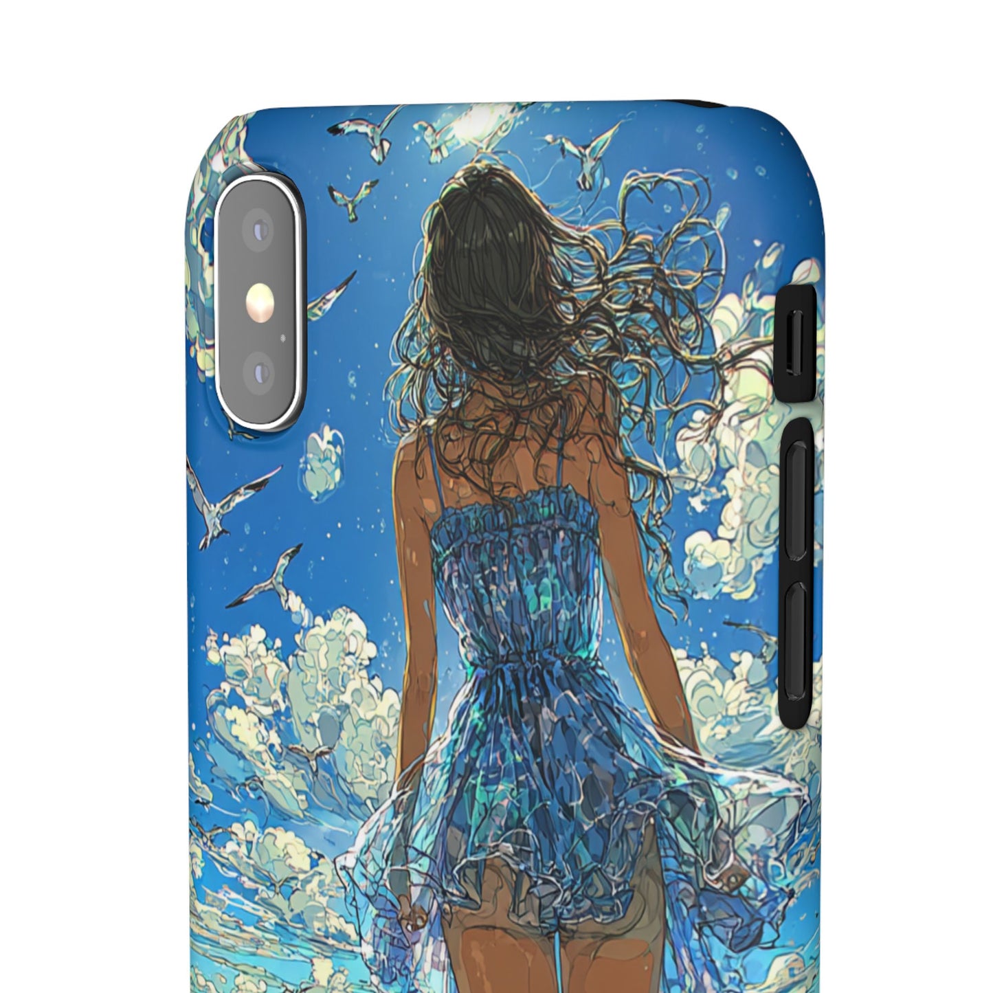 Summer Breeze Snap Case, Ocean Art Phone Cover, Beach Vibes Cell Case, Gift for Her, Custom Phone Accessory