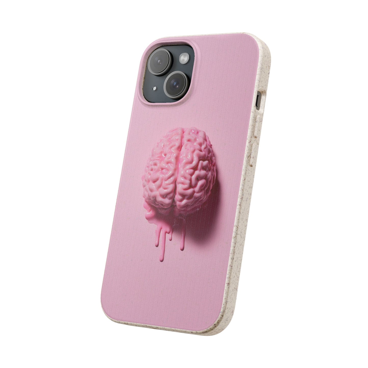 Eco-Friendly Brain Design Phone Case, Biodegradable Phone Cover, Unique Gift for Tech Lovers, Sustainable Accessory, Cute Phone Case