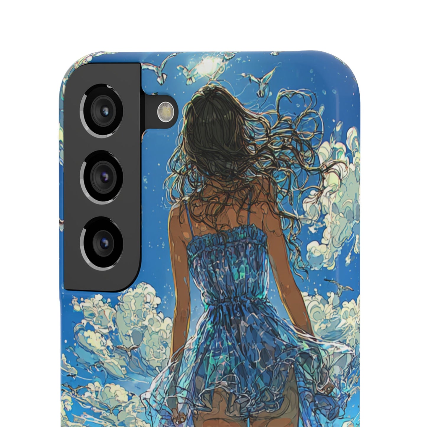 Summer Breeze Snap Case, Ocean Art Phone Cover, Beach Vibes Cell Case, Gift for Her, Custom Phone Accessory