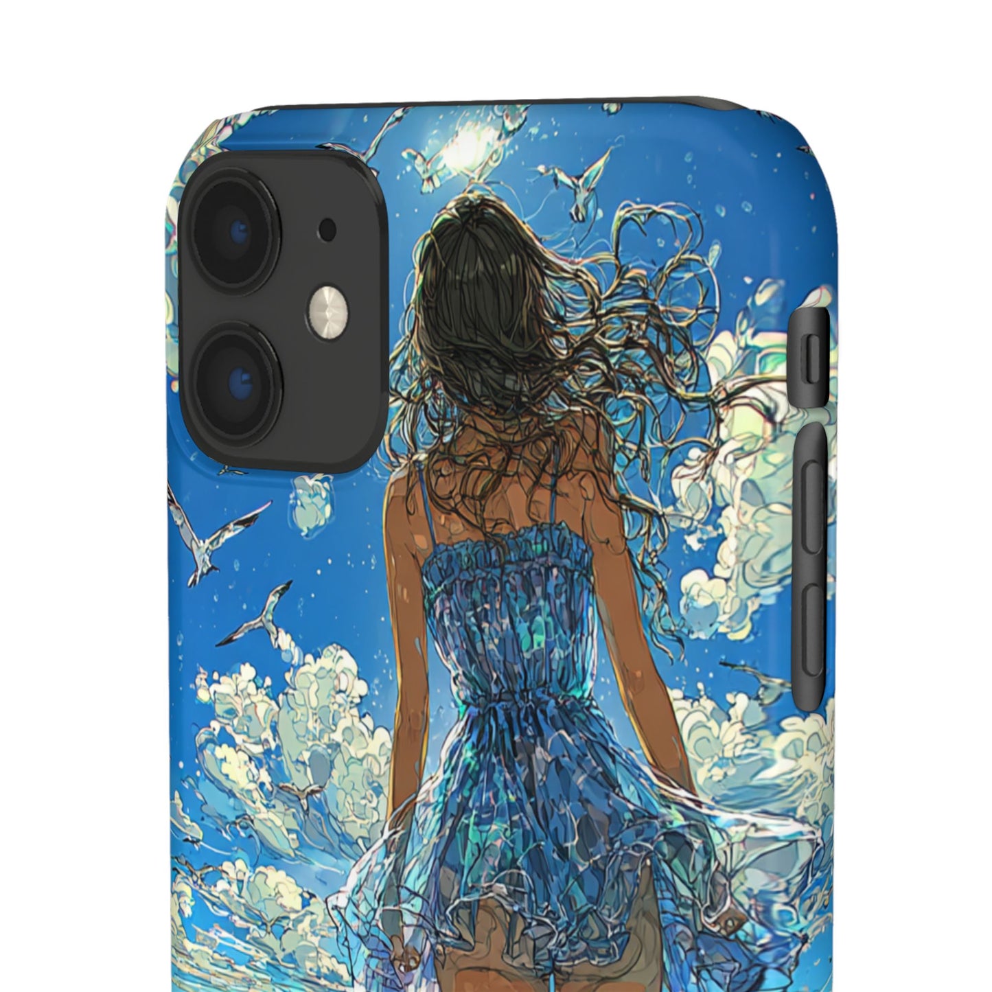 Summer Breeze Snap Case, Ocean Art Phone Cover, Beach Vibes Cell Case, Gift for Her, Custom Phone Accessory