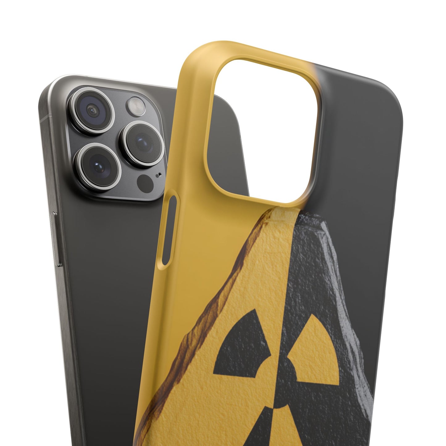 Bold Graphic Snap Case, Radiation Symbol Phone Cover, Trendy Phone Accessory, Unique Gift for Tech Lovers, Stylish Mobile Case