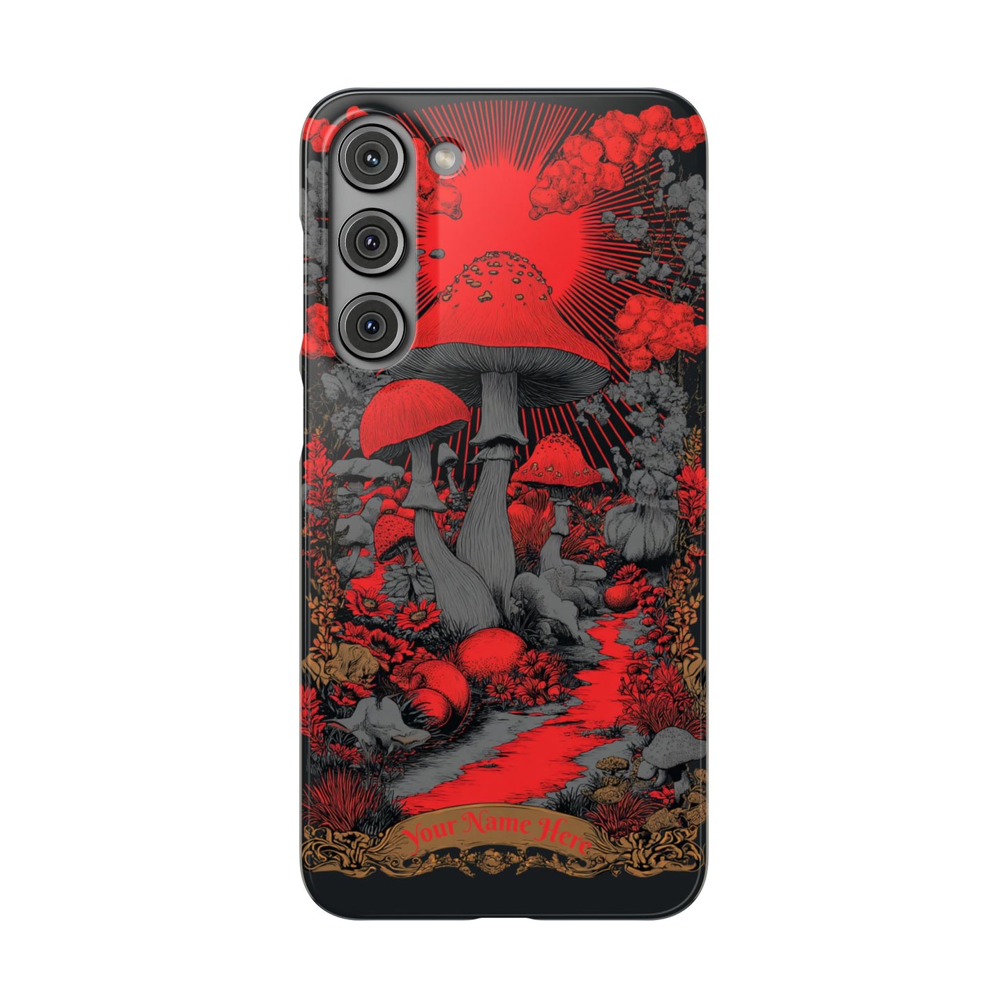 Fantasy Mushroom Snap Case Custom Phone Cover for iPhone and Samsung Mate and Glossy Avvialable