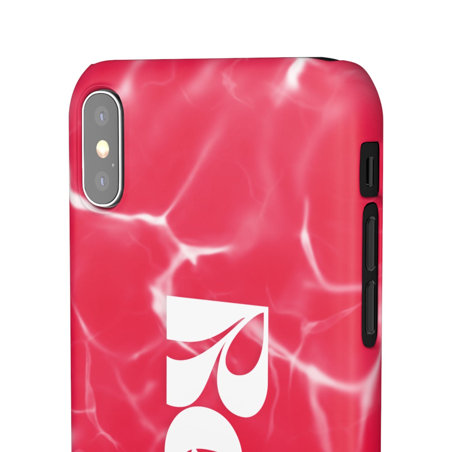 Vibrant Red Snap Case for iPhone, Trendy Phone Cover, Gift for Her, Summer Accessory, Stylish Tech Protection