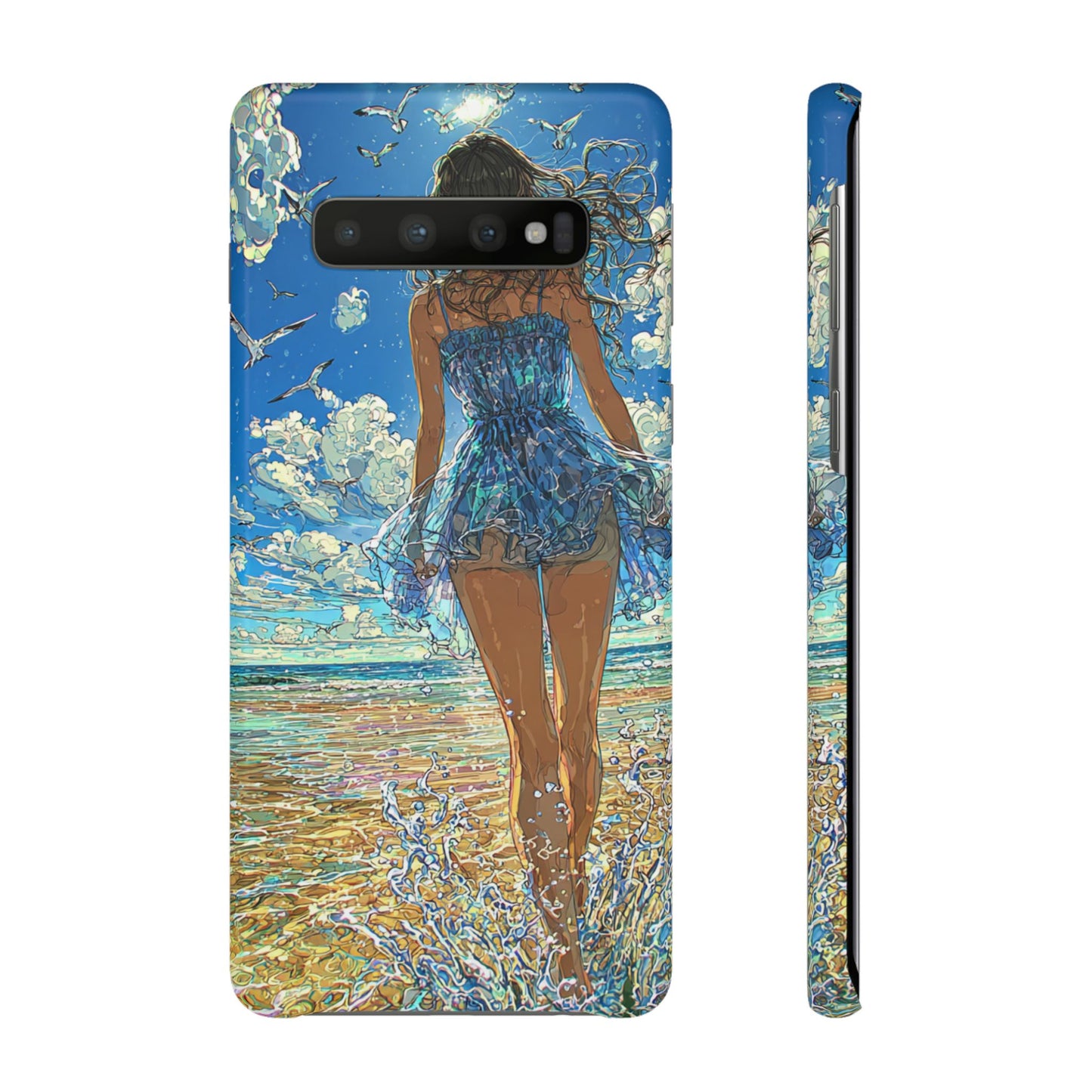Summer Breeze Snap Case, Ocean Art Phone Cover, Beach Vibes Cell Case, Gift for Her, Custom Phone Accessory