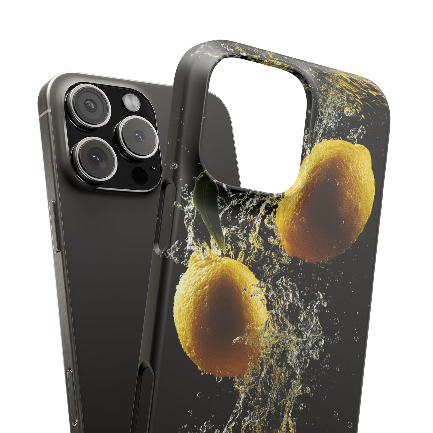 Lemon Splash Phone Case - Vibrant Snap Case, Fruit Lover Gift, Summer Vibes, Kitchen Decor, Unique Phone Accessories
