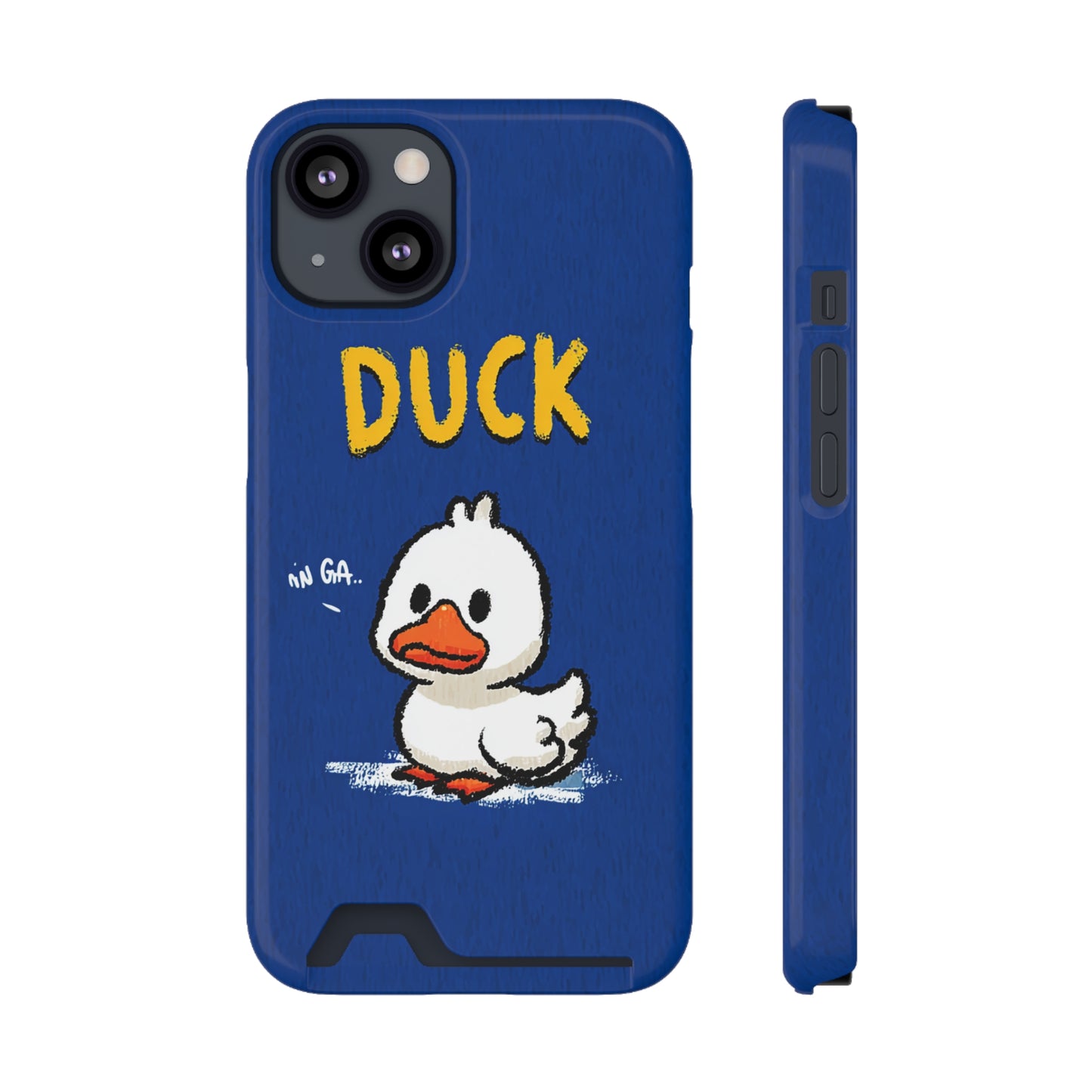 Cute Duck Phone Case with Card Holder | Stylish Cell Accessory for Animal Lovers, Gifts for Kids, Birthday, Everyday Use