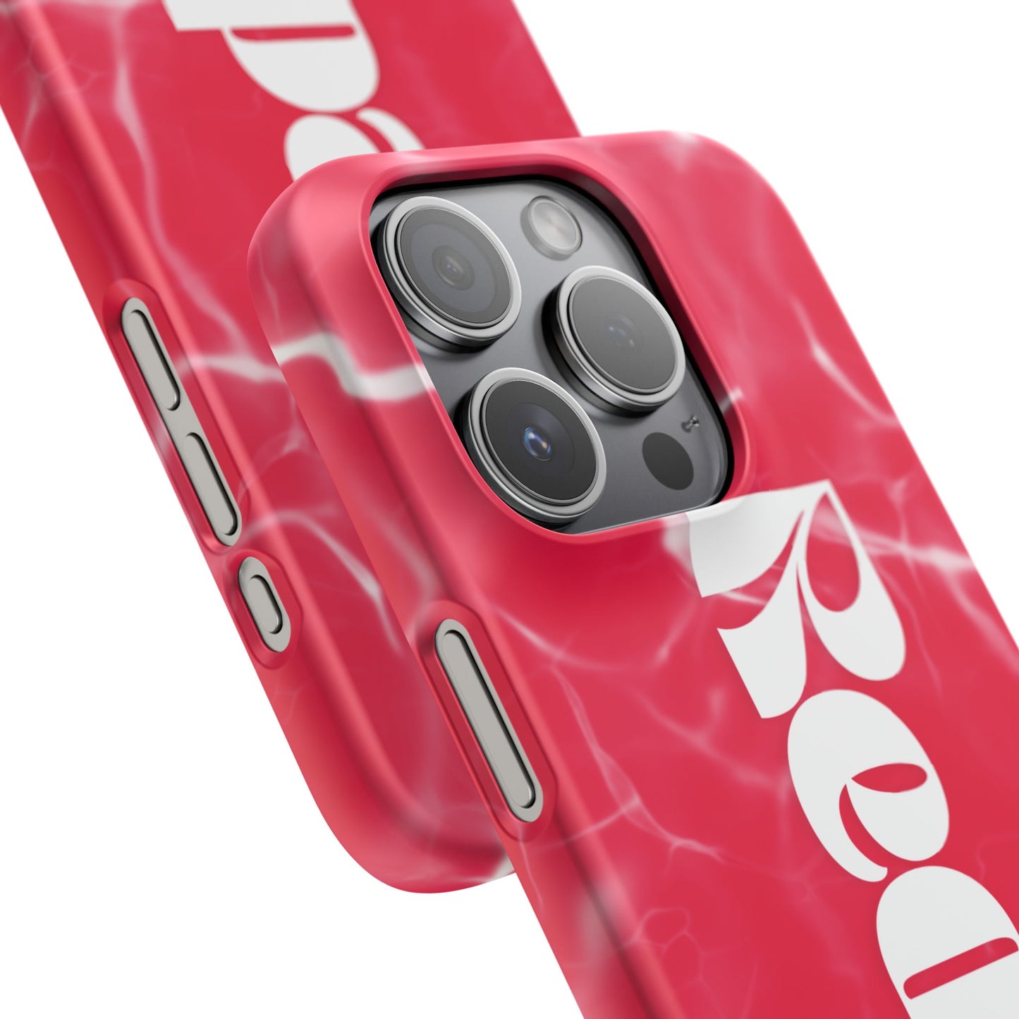 Vibrant Red Snap Case for iPhone, Trendy Phone Cover, Gift for Her, Summer Accessory, Stylish Tech Protection